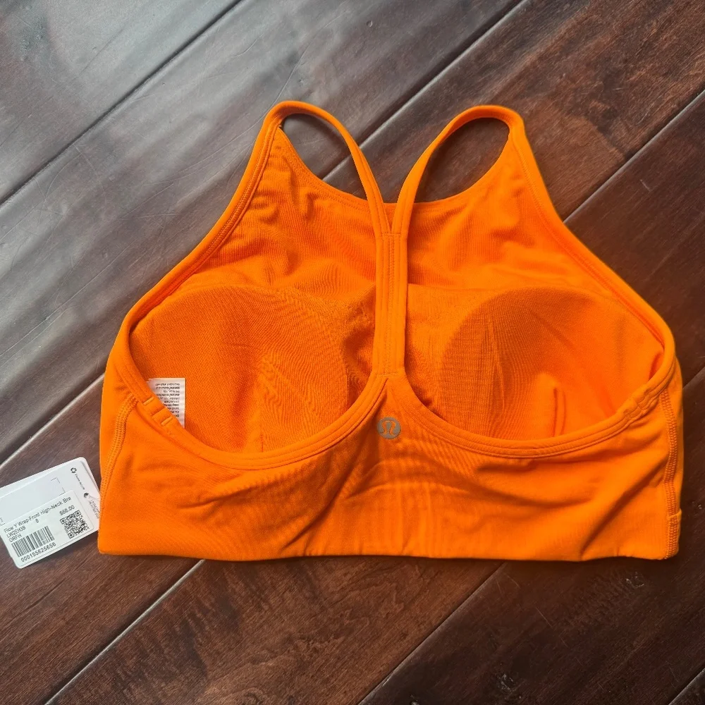 Lululemon Flow Y Wrap Front High Neck Bra, ORFH, Size 8, NWT - Picture 2 of 3